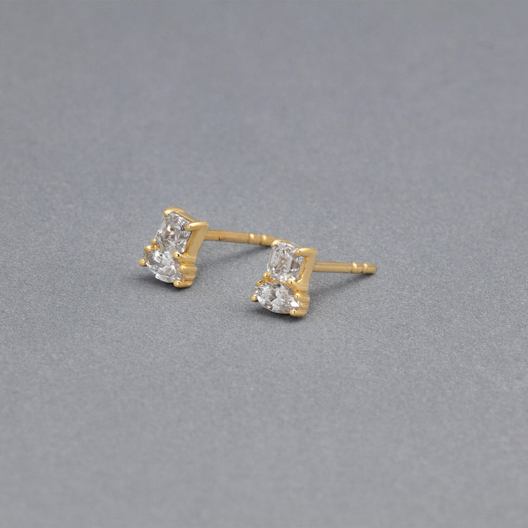 Stone and Strand 14K Yellow Gold Lab-Created Acrostic Ma Stud Editorial Image