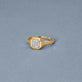 Stone and Strand 14K Yellow Gold LAB-Created Asscher Icon Pinky Ring Editorial Image