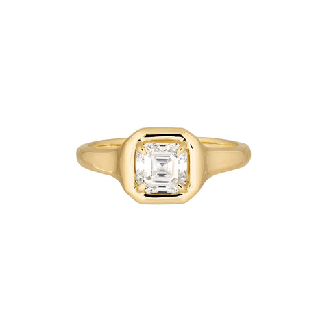 LAB-Created Asscher Icon Pinky Ring – STONE AND STRAND