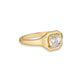 Stone and Strand 14K Yellow Gold LAB-Created Asscher Icon Pinky Ring Side Image