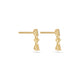 Stone and Strand 14K Yellow Gold LAB-Created Award Earrings Rear Image