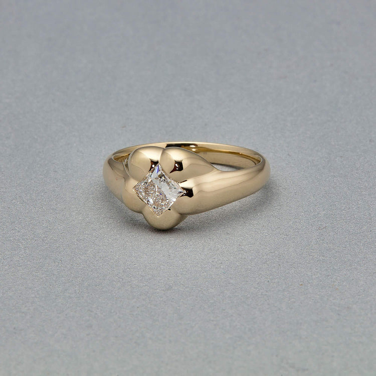 Stone and Strand 14K Yellow Gold Lab-Created Baez Pinky Ring Editorial Image