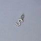 Stone and Strand Sterling Silver Lab-Created Diamond Bold Sparkle Initial Charm Editorial Image