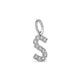 Stone and Strand Sterling Silver Lab-Created Diamond Bold Sparkle Initial Charm Side Image