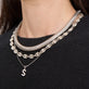 Image of Sterling Silver Lab-Created Diamond Bold Sparkle Initial Necklace with Stone and Strand Necklaces