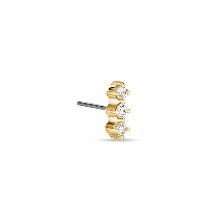 Stone and Strand 14K Yellow Gold Lab-Created Bright Lights Diamond Push Pin Flat Back Side Image