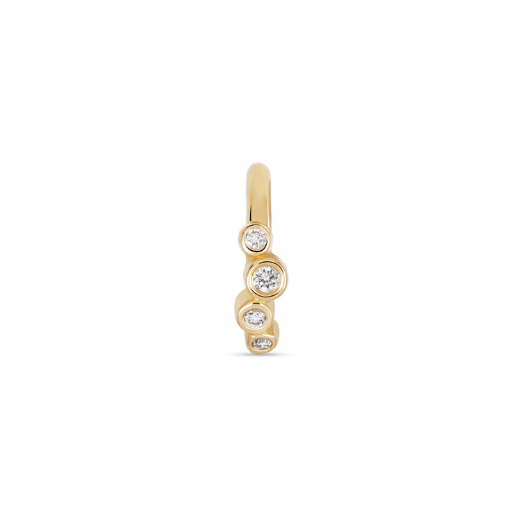 Stone and Strand 10K Yellow Gold Lab-Created Diamond Bubble Up Ear Cuff Front Image