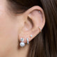Image of 14K Yellow Gold LAB-CReated Buddy Stud Pearl Earrings with Stone and Strand Earrings
