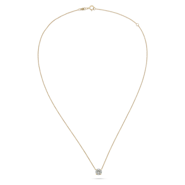 Stone and Strand 14K Yellow Gold Lab-Created Classic Solitaire Necklace Front Image
