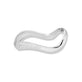 Stone and Strand Sterling Silver LAB-Created Contour Knife Edge Stacking Bangle Front Image
