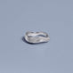 Stone and Strand Sterling Silver LAB-Created Contour Knife Edge Ring Editorial Image