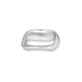 Stone and Strand Sterling Silver LAB-Created Contour Knife Edge Ring Rear
 Image