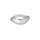 Stone and Strand Sterling Silver LAB-Created Contour Knife Edge Ring Side Image