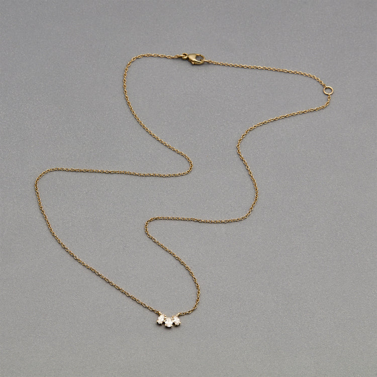 Stone and Strand 14K Yellow Gold Lab-Created Diamond Acrostic Mom Necklace Editorial Image
