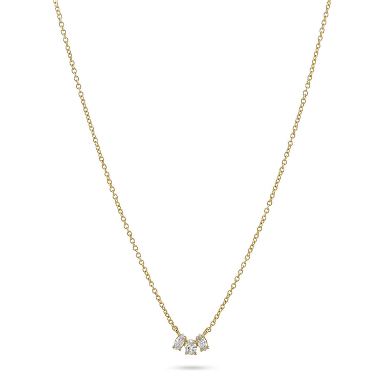 Stone and Strand 14K Yellow Gold Lab-Created Diamond Acrostic Mom Necklace Front Image
