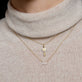 Image of 14K Yellow Gold Lab-Created Diamond Acrostic Mom Necklace with Stone and Strand Necklaces