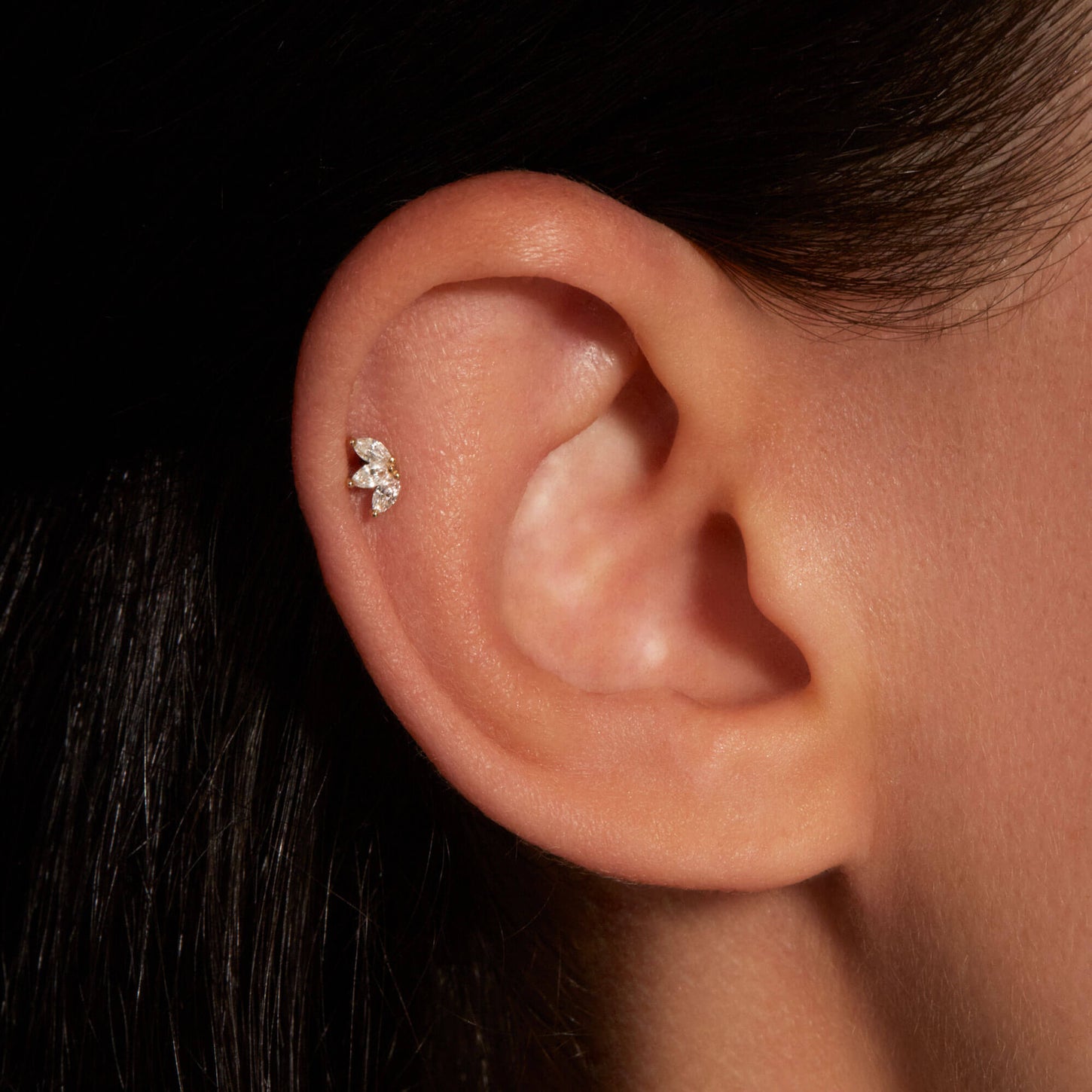 LAB-Created Diamond Array Push Pin Flat Back – STONE AND STRAND