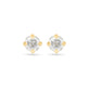 Stone and Strand 14K Yellow Gold LAB-Created Diamond Asscher Stud Earrings Front Image