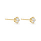 Stone and Strand 14K Yellow Gold LAB-Created Diamond Asscher Stud Earrings Side Image