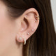 Image of 14K Yellow Gold LAB-Created Diamond Asscher Stud Earrings with Stone and Strand Earrings