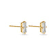 Stone and Strand 14K Yellow Gold LAB-Created Diamond Baguette Stud Earrings Side Image