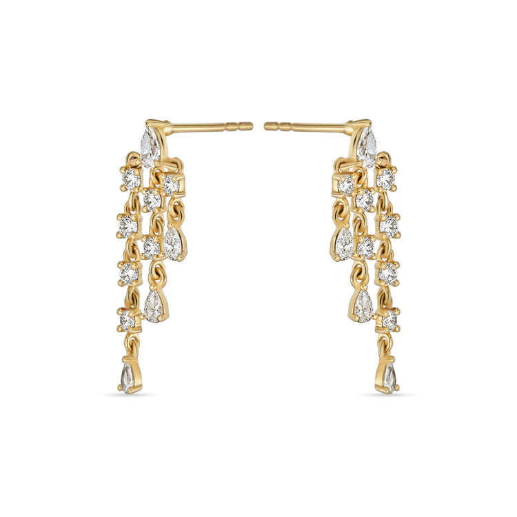Stone and Strand 14K Yellow Gold Lab-Created Diamond Boulevard Earrings Side Image