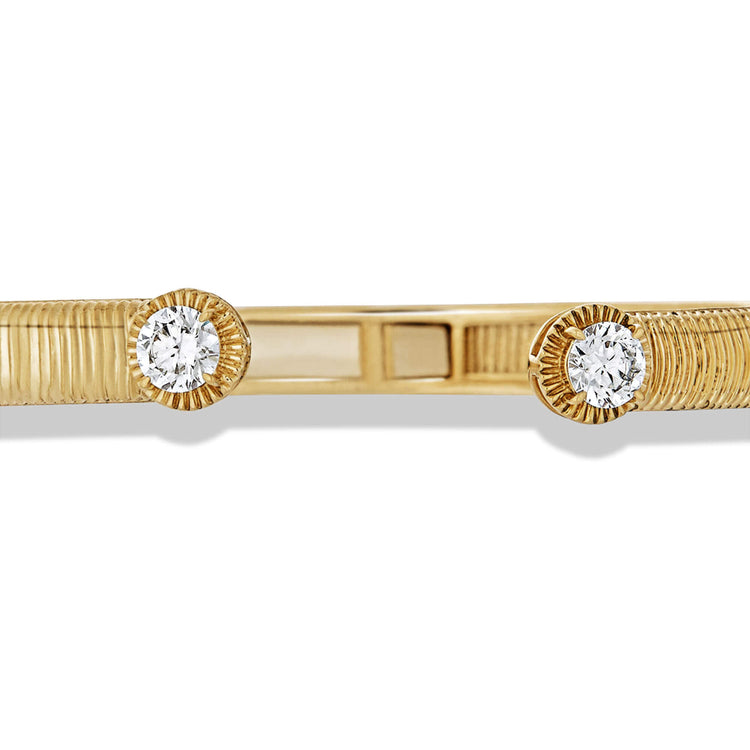 Stone and Strand 14K Yellow Gold Lab-Created Diamond Bowie Bracelet Close Up Image