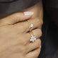 Image of 14K Yellow Gold Lab-Created Diamond Bowie Ring 5mm with Stone and Strand Rings