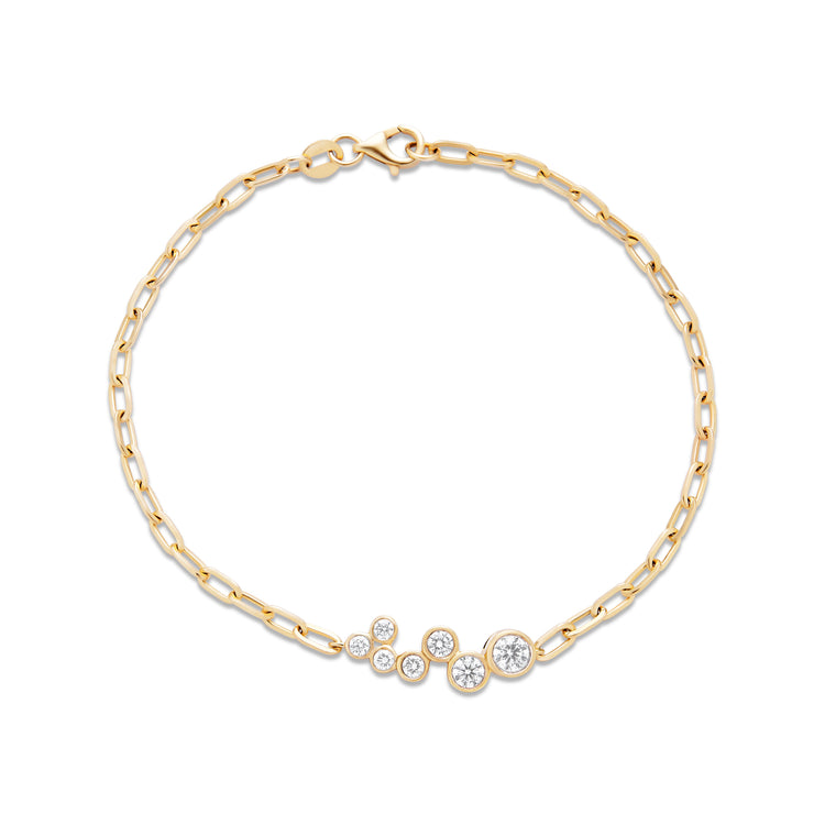 Stone and Strand 10K Yellow Gold Small Lab-Created Diamond Bubble Up Bracelet Front Image
