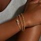 Image of 10K Yellow Gold Small Lab-Created Diamond Bubble Up Bracelet with Stone and Strand Bracelets