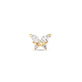 Stone and Strand 14K Yellow Gold Lab-Created Diamond Butterfly Push Pin Flat Back Front Image