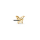 Stone and Strand 14K Yellow Gold Lab-Created Diamond Butterfly Push Pin Flat Back Rear Image