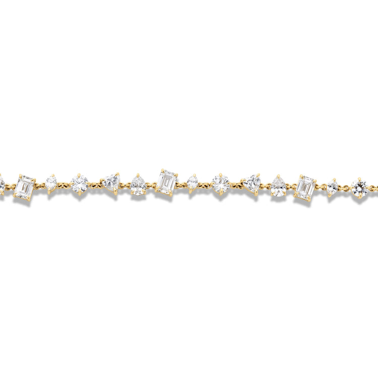 Stone and Strand 14K Yellow Gold LAB-Created Diamond Carnival Adjustable Tennis Bracelet Close Up Image