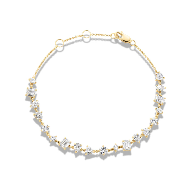 Stone and Strand 14K Yellow Gold LAB-Created Diamond Carnival Adjustable Tennis Bracelet Front Image