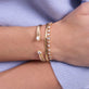 Image of 14K Yellow Gold LAB-Created Diamond Carnival Adjustable Tennis Bracelet with Stone and Strand Bracelets