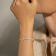 Image of 14K Yellow Gold 3 CTW Carnival Lab-Created Diamond Tennis Bracelet on Models Arm