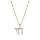 Stone and Strand 14K Yellow Gold Lab-Created Diamond Chai Necklace Front Image