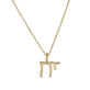 Stone and Strand 14K Yellow Gold Lab-Created Diamond Chai Necklace Rear Image