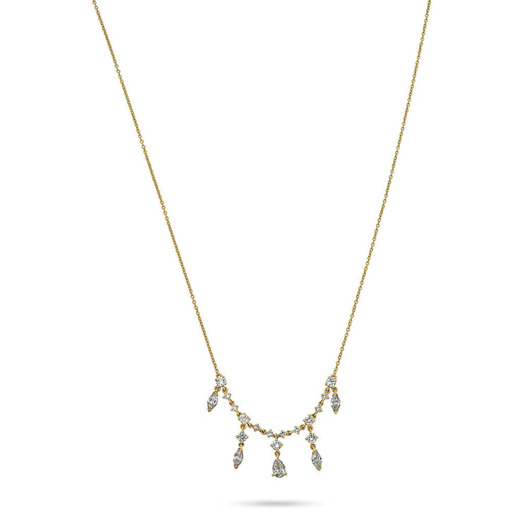 Stone and Strand 14K Yellow Gold Lab-Created Diamond Dangle Choker Front Image