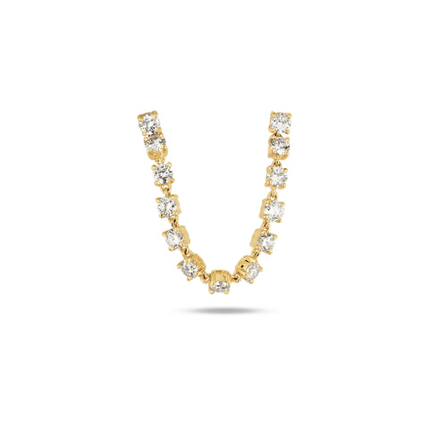 Stone and Strand 14K Yellow Gold LAB-Created Diamond Double Post Connector Earring Front Image