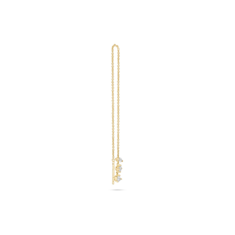Stone and Strand 14K Yellow Gold LAB-Created Diamond Fancy Threader Single Earring Side Image