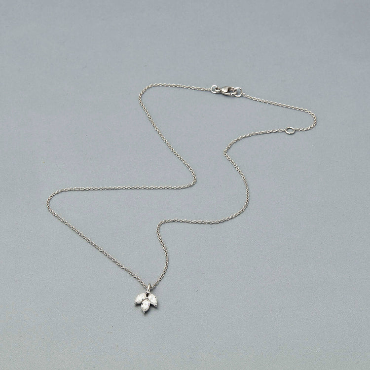 Stone and Strand 14K White Gold Lab-Created Diamond Fleur Choker Editorial Image