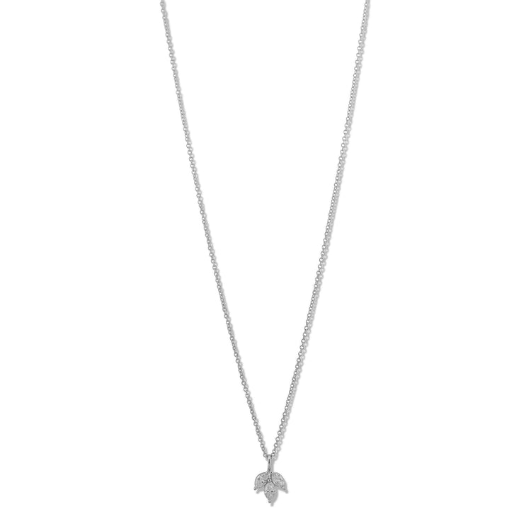 Stone and Strand 14K White Gold Lab-Created Diamond Fleur Choker Front Image