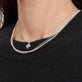 Image of 14K White Gold Lab-Created Diamond Fleur Choker with Stone and Strand Necklaces