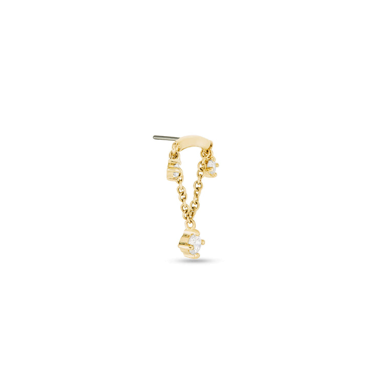 Stone and Strand 14K Yellow Gold Lab-Created Diamond Fontaine Push Pin Flat Back Side Image