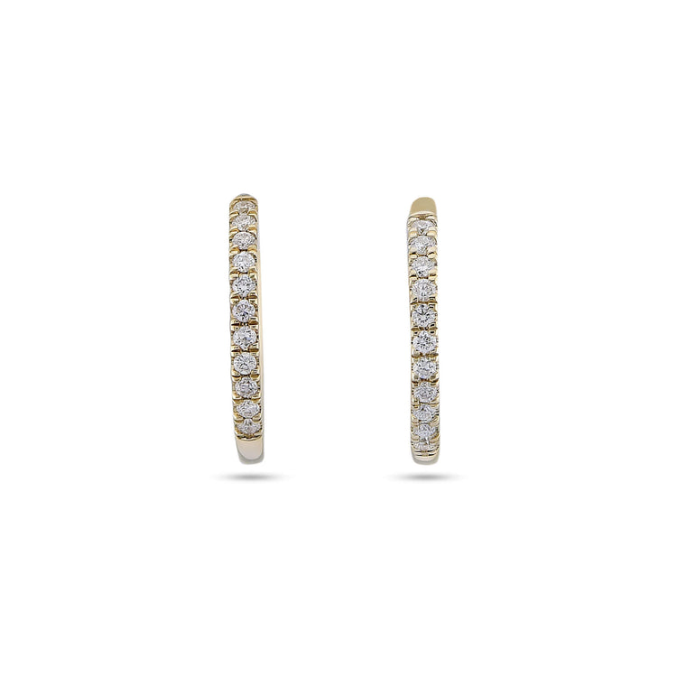 Stone and Strand 14K Yellow Gold Lab-Created Diamond Huggies Front Image