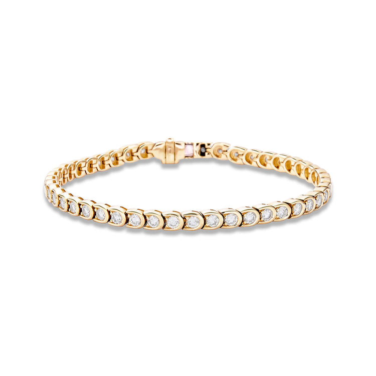 Stone and Strand 10K Yellow Gold Lab-Created Diamond La Scala Tennis Bracelet Front Image