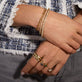 Image of 10K Yellow Gold Lab-Created La Scala Tennis Bracelet with Stone and Strand Bracelets