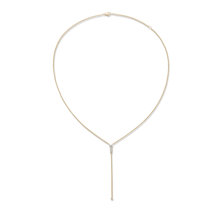 Stone and Strand 14K Yellow Gold LAB-Created Diamond Lariat Necklace Front Image