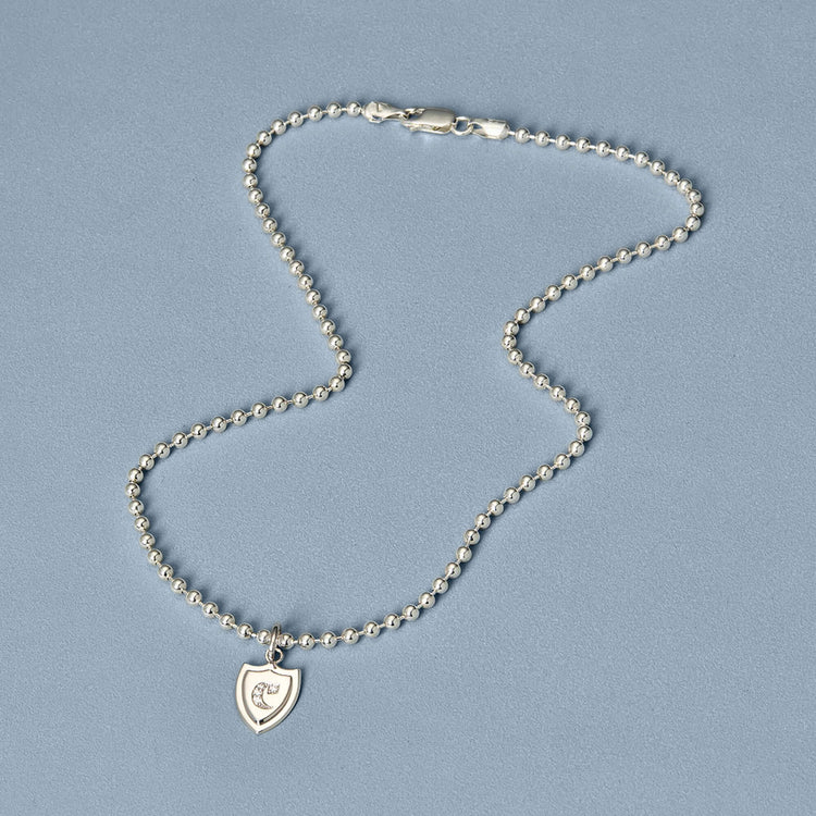 Stone and Strand Stering Silver LAB-Created Diamond Member Crest Necklace Editorial Image